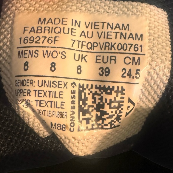 Converse Chuck Taylor All Star Women’s  Hi “Twisted Prep” BLACK/WHITE/EGRET - Picture 13 of 14